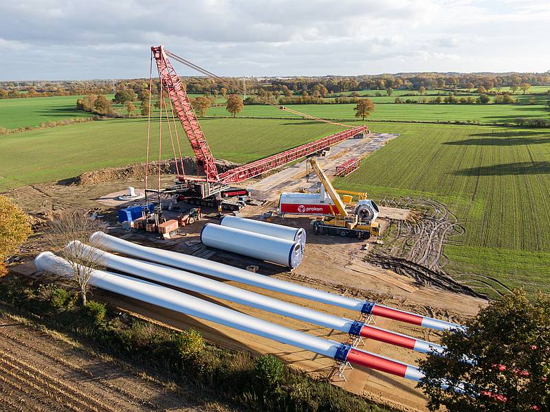 Baustelle von Prokon. Der Konzern will unter anderem in Finnland neue Windkraftprojekte umsetzen. / Foto: Prokon