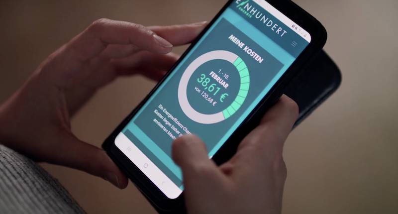 Strom-App von Einhundert Energie. / Foto: Unternehmen