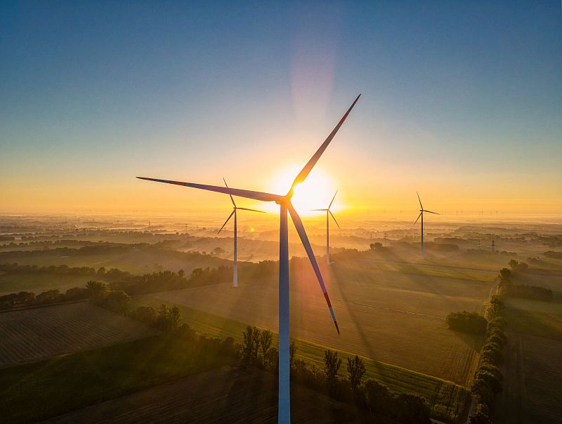 Windpark Neusustrum im Emsland. / Foto: ÖKORENTA