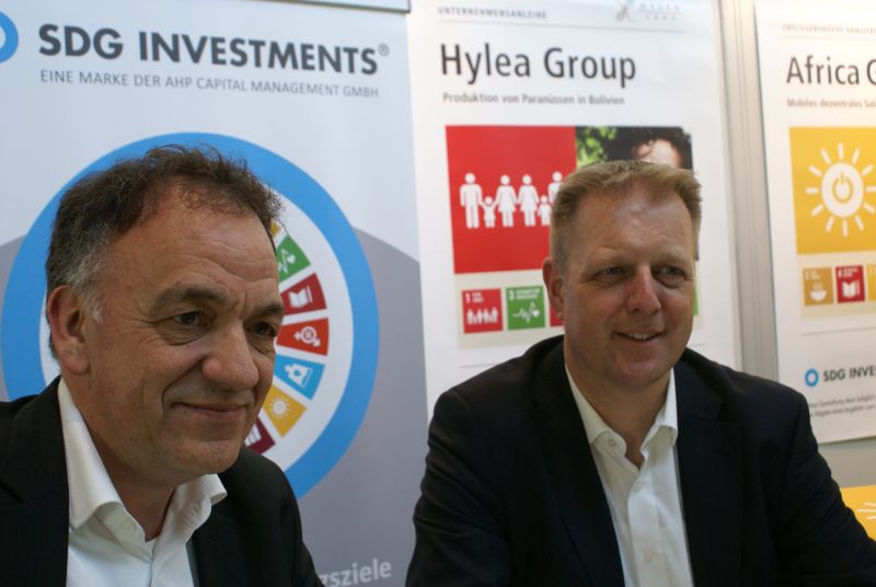 Die SDG-Investments-Gründer Frank Ackermann (links) und Lars Hunsche. Foto: ECOreporter SDG_800.jpg