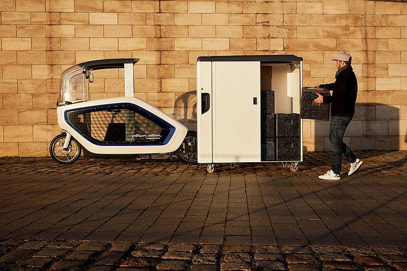 Die Lastencontainer des Ono-Rades sind mehr als zwei Kubikmeter groß. / Foto: Onomotion