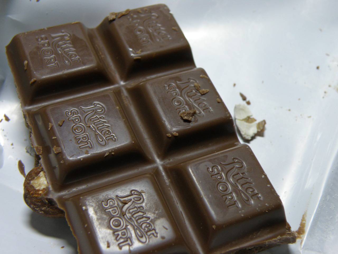 Bildhinweis: Nuss-Schokolade von Ritter Sport sorgt für ein Umdenken im Konzern, weil nach der Tschernobyl-Katastrophe keine unverstrahlten Haselnüsse mehr erhältlich waren. / Foto: Pixabay