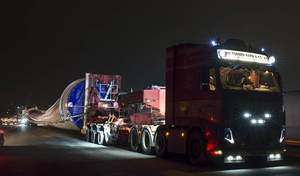 Transport einer Senvion-Windkraftanlage. / Foto: Unternehmen