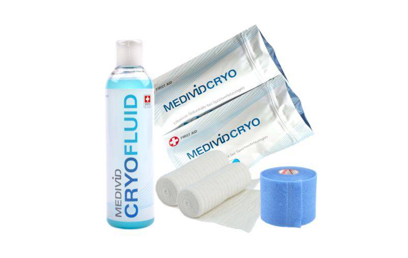 Kühlmittel und Bandagen von Medivid. / Foto: Unternehmen